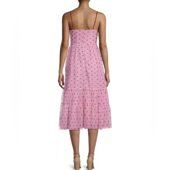 Betsey Johnson Classically Pink Heart Dress Size 4 Valentine's Red Glitter NEW - Picture 4 of 16